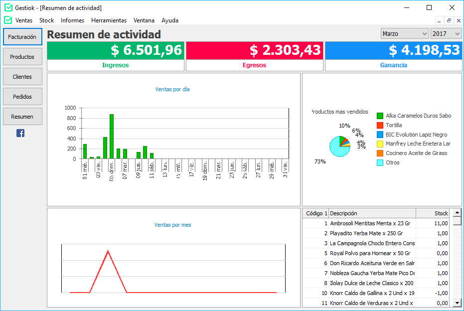 Screenshot Gestiok